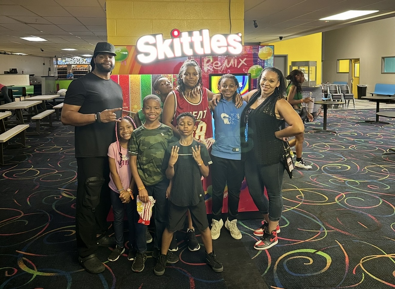 The whole family